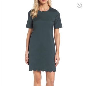 Halogen Scalloped Shift Dress